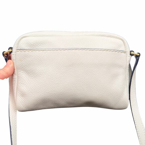 Vera Bradley Cream Pebbled Leather Crossbody Floral Lined Small Bag - Picture 7 of 10